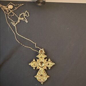 Elegant Gold Cross Pendant Necklace